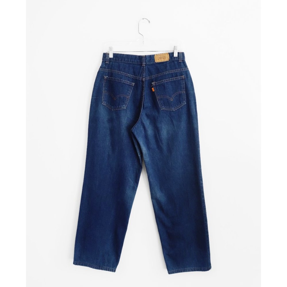 Vtg 70s Levi's Orange Tab Blue High Waist Straight Wide Leg Jeans 29 30 8 10 - Picture 10 of 10